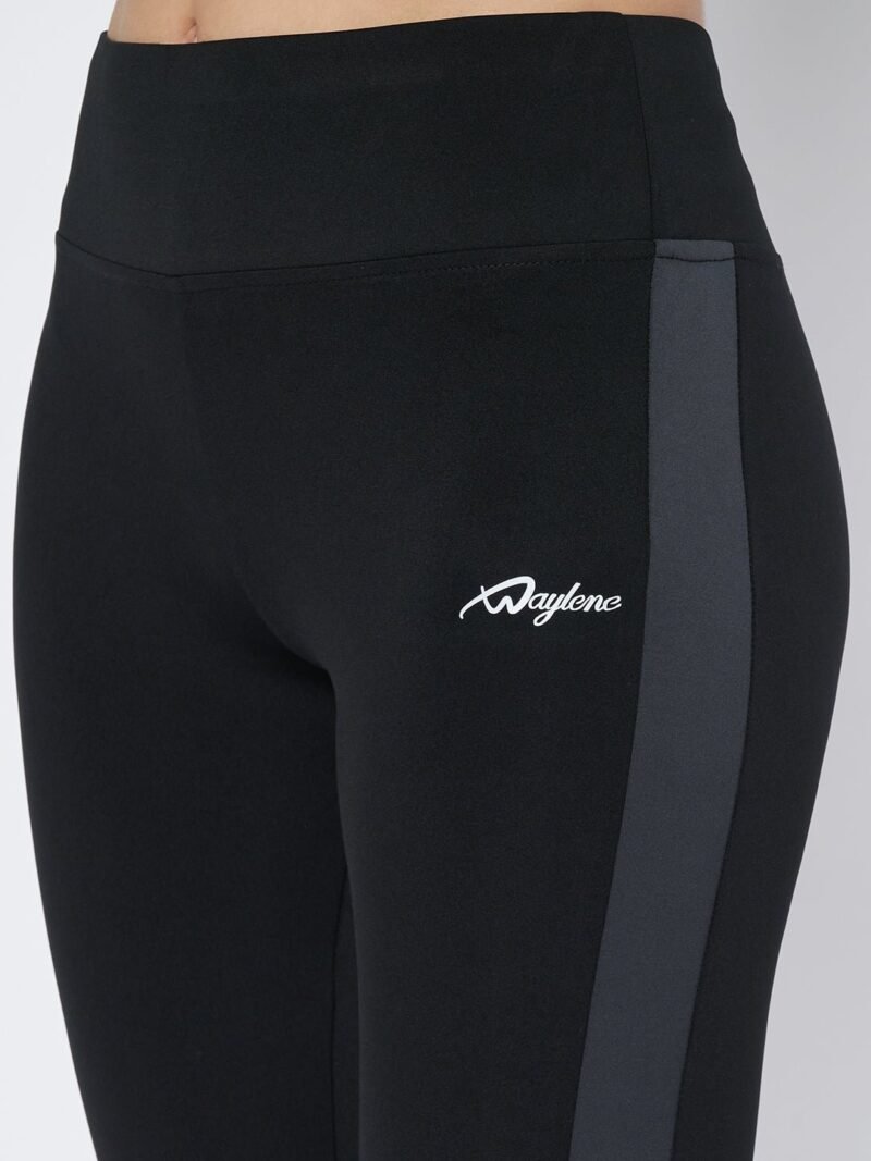 Waylene High-Waisted Yoga Leggings for Women, Black and Grey Sports Tights, Shop Online, Buy Online - Image 5