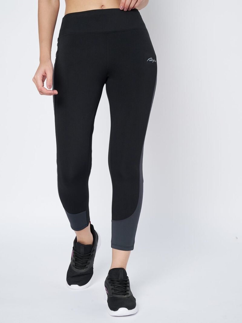 Waylene High-Waisted Yoga Leggings for Women, Black and Grey Sports Tights, Shop Online, Buy Online - Image 6