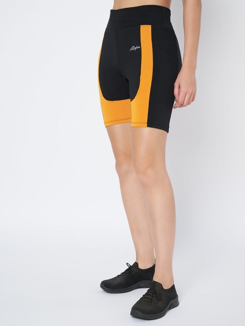 Waylene Black and Mustard Sports Shorts for Men, Shop Online, Buy Online - Ideal for Active Lifestyles - Image 7