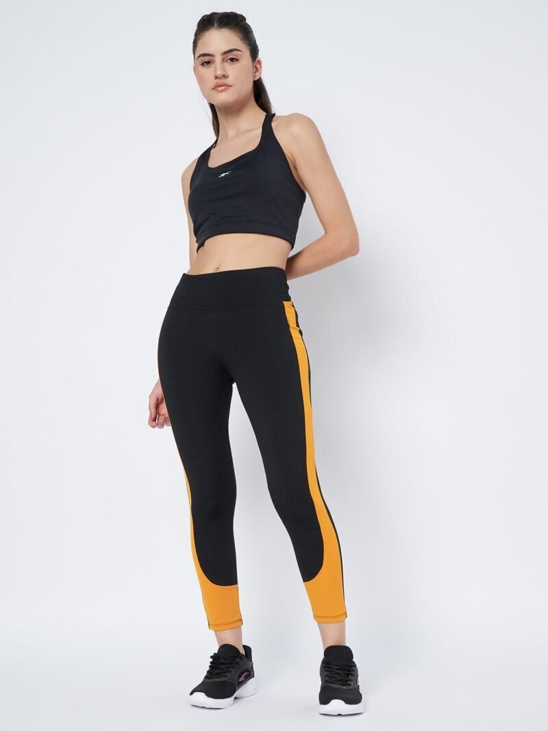 Waylene High-Waist Black and Airforce Blue Sports Tights for Women, Ideal for Yoga and Fitness, Shop Online, Buy Online - Image 8