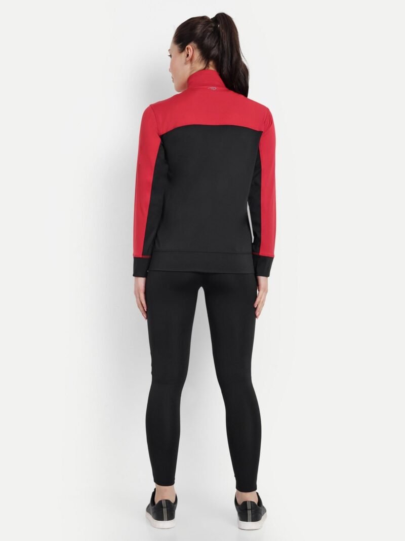 Buy Online Waylene Women's Red and Black Colorblock Tracksuit for Gym and Yoga - Stylish, Comfortable Activewear for Women - Image 6