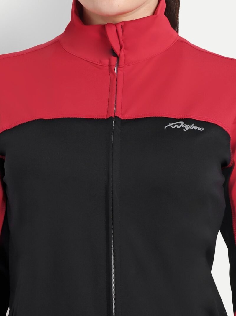 Buy Online Waylene Women's Red and Black Colorblock Tracksuit for Gym and Yoga - Stylish, Comfortable Activewear for Women - Image 5