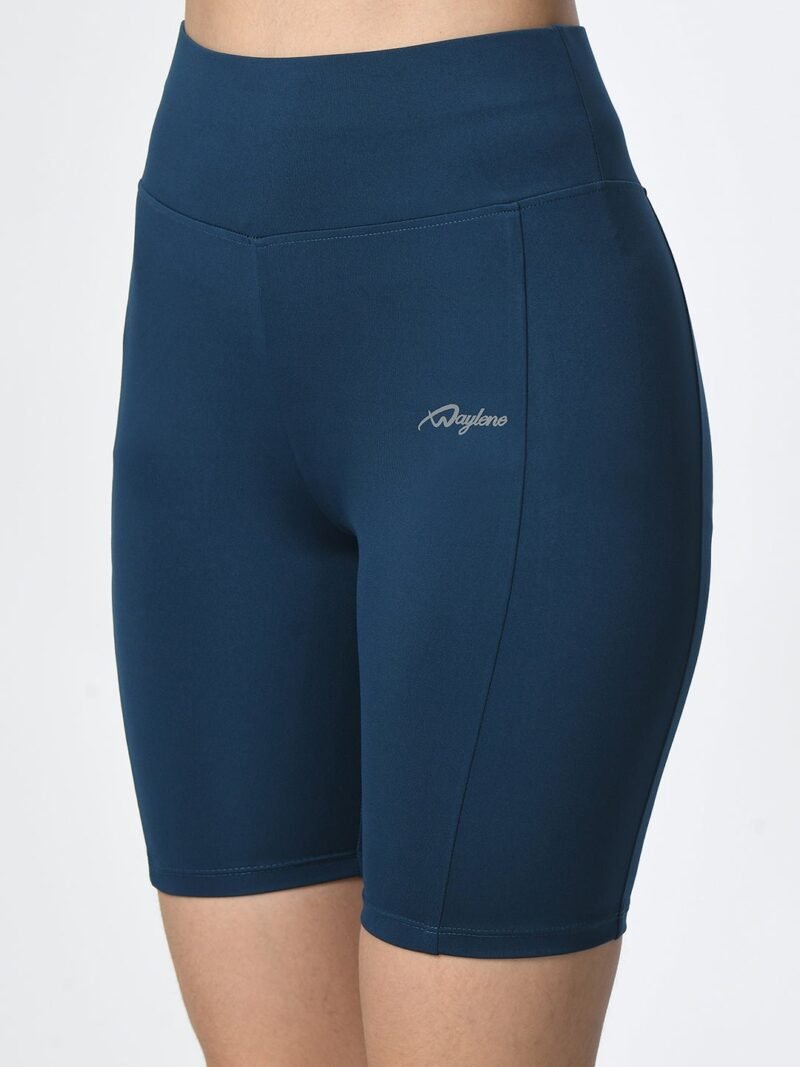 Waylene Teal Blue Shorts for Women: High-Performance, Dry-Fit & Slim Fit for Gym, Training, Running, Cycling & Yoga - Image 7