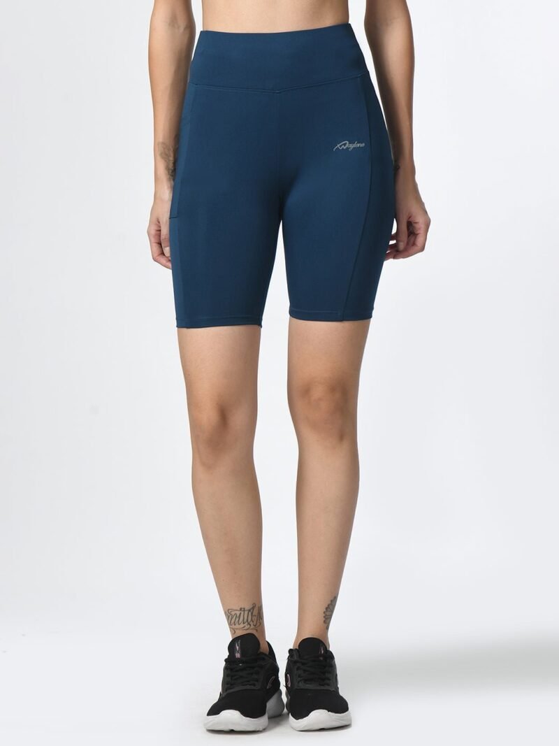 Waylene Teal Blue Shorts for Women: High-Performance, Dry-Fit & Slim Fit for Gym, Training, Running, Cycling & Yoga - Image 2