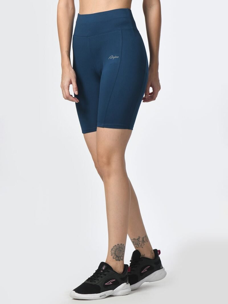 Waylene Teal Blue Shorts for Women: High-Performance, Dry-Fit & Slim Fit for Gym, Training, Running, Cycling & Yoga - Image 4