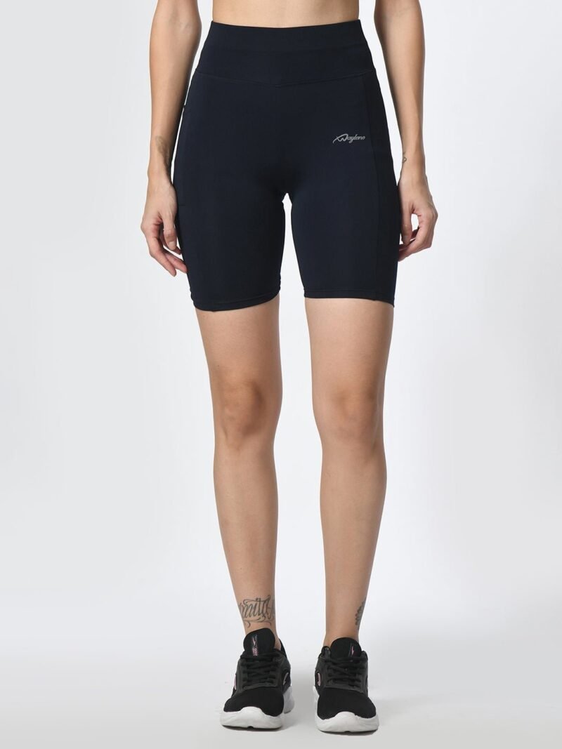 Waylene High-Performance Navy Blue Shorts for Women | Stylish Activewear - Image 2