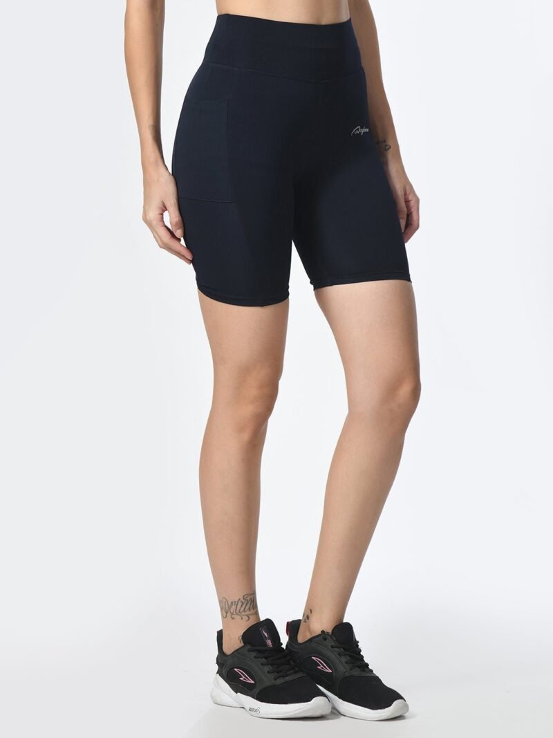 Waylene High-Performance Navy Blue Shorts for Women | Stylish Activewear - Image 3