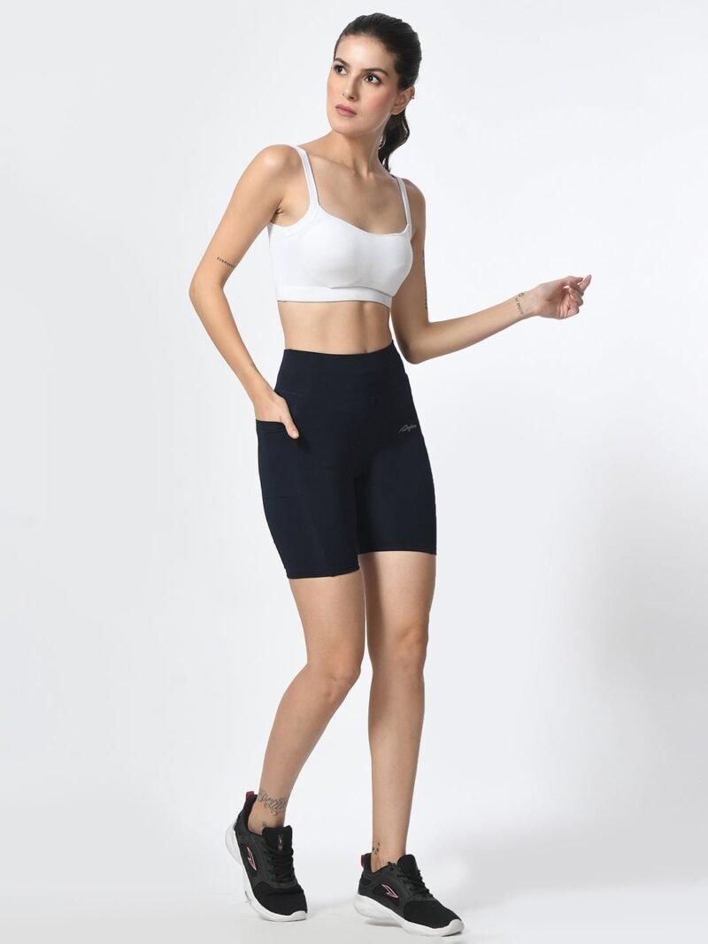 Waylene High-Performance Navy Blue Shorts for Women | Stylish Activewear - Image 7