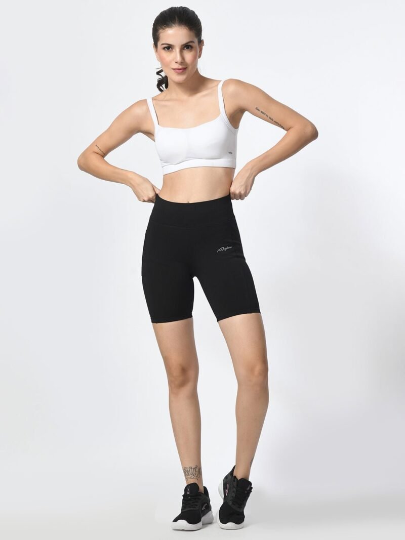 Waylene High-Performance Black Shorts for Women | Gym, Yoga & Running