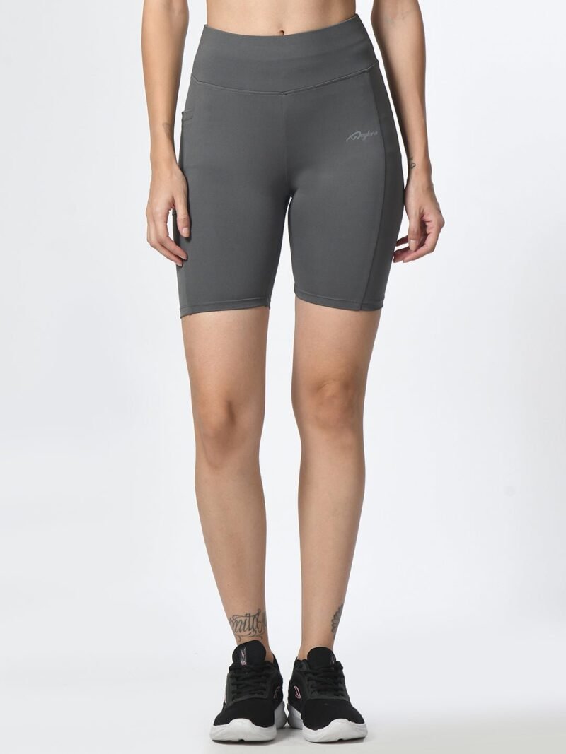 Waylene Grey Women's Gym Shorts: High-Performance, Dry-Fit & Slim Fit for Gym, Training, Running, Cycling & Yoga - Image 6