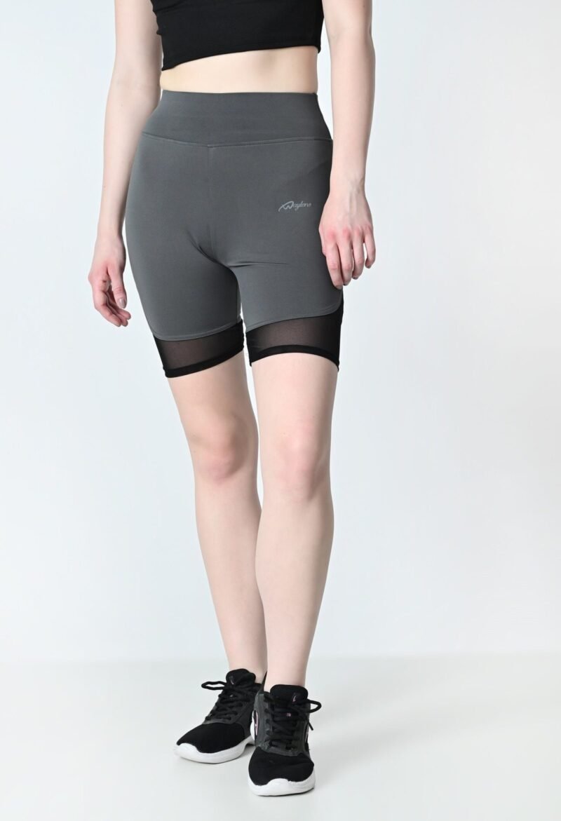 Waylene Grey Women's Gym Shorts: High-Performance, Dry-Fit & Slim Fit for Gym, Training, Running, Cycling & Yoga - Image 5