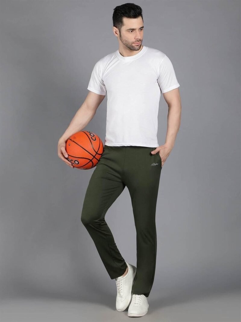 Waylene Olive Green Solid Trackpant for Women, Casual Western Wear, Shop Online, Buy Online - Image 6