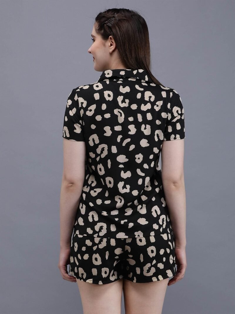 Waylene Printed Shirt & Shorts Set for Women in Polyester Blend, Ideal for Casual Wear, Shop Online, Buy Online - Image 8