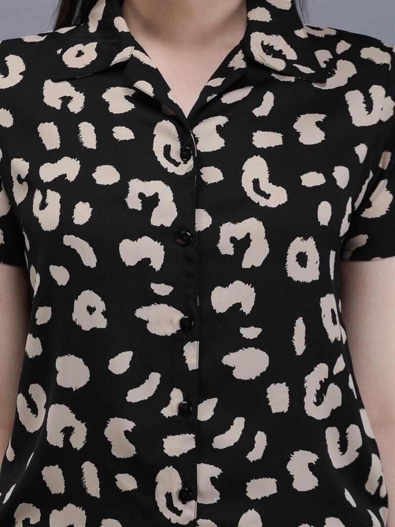 Waylene Printed Shirt & Shorts Set for Women in Polyester Blend, Ideal for Casual Wear, Shop Online, Buy Online - Image 7