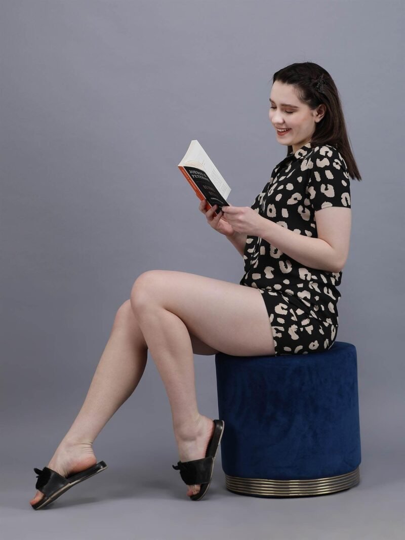 Waylene Printed Shirt & Shorts Set for Women in Polyester Blend, Ideal for Casual Wear, Shop Online, Buy Online - Image 3