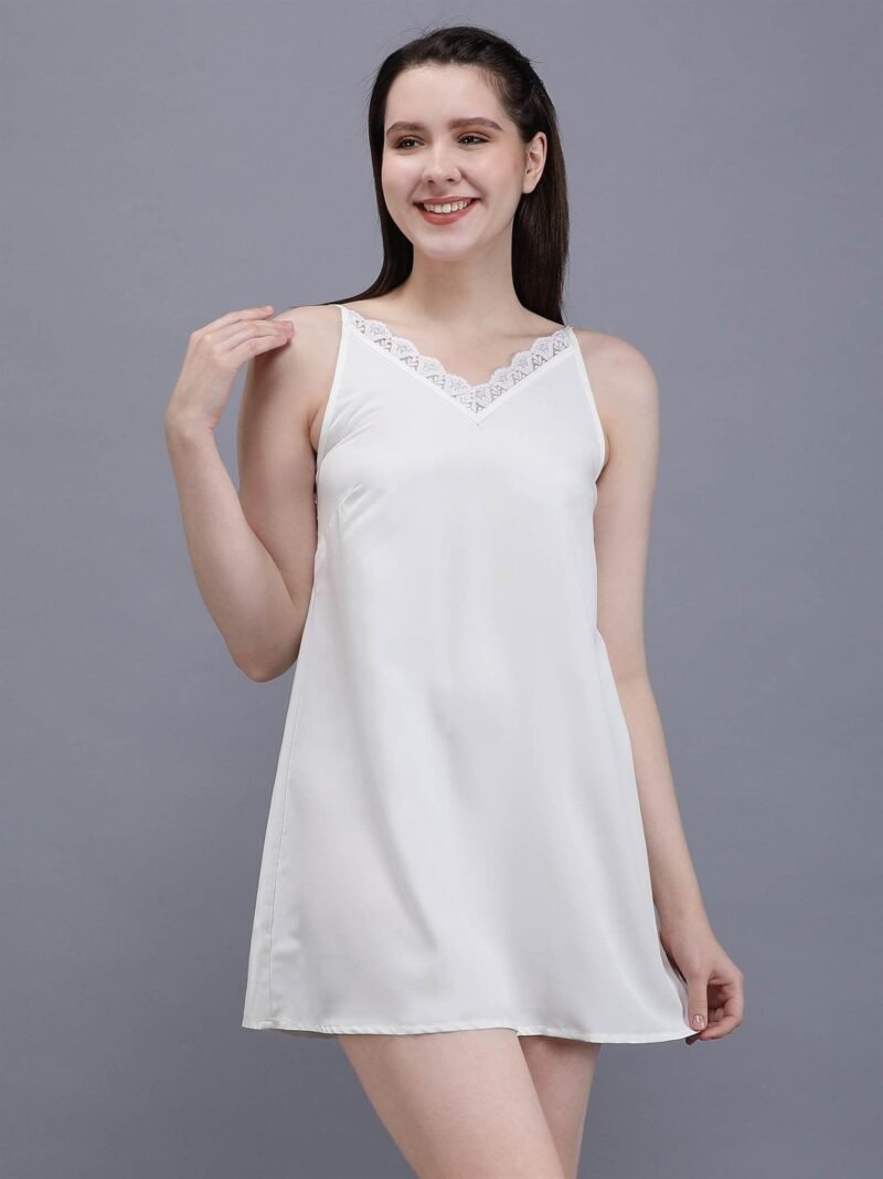 Waylene Light Blue Polka Dot Night Suit with Cami & Robe for Women, Shop Online, Buy Online - Image 4