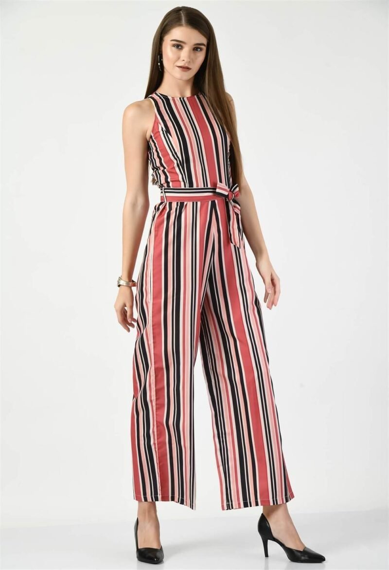 Waylene Striped Multicolor Sleeveless Jumpsuit for Women, Perfect for Casual Wear, Shop Online, Buy Online - Image 3