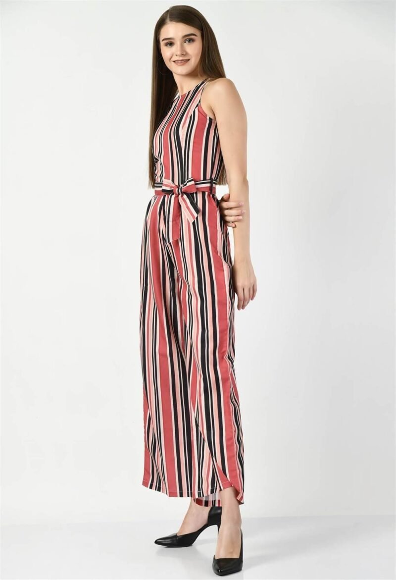 Waylene Striped Multicolor Sleeveless Jumpsuit for Women, Perfect for Casual Wear, Shop Online, Buy Online - Image 4